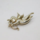 Sterling Silver Cupid Form Brooch Vintage c1970