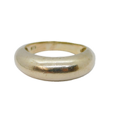 Sterling Silver Modernist Domed Front Dress Band Ring Contemporary c2000 Size Q