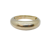 Sterling Silver Modernist Domed Front Dress Band Ring Contemporary c2000 Size Q