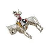 Sterling Silver Enamel Trooping the Colour Charm Pendant Vintage c1970