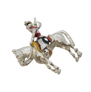 Sterling Silver Enamel Trooping the Colour Charm Pendant Vintage c1970