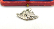 Sterling Silver Wedding Bells Charm Pendant Vintage c1970