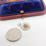Sterling Silver Pilgrims Hat Charm Pendant Vintage c1970