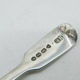 Victorian Sterling Silver Fiddle Pattern Tea Caddy Spoon Antique 1872 London