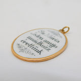 19th Century Austro-Hungarian 14ct Gold Mounted Enamel Religious Pendant Antique