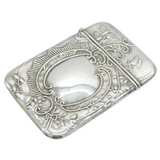 Sterling Silver Butterfly & Flower Pattern Card Case Vintage 1993 London