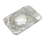 Sterling Silver Butterfly & Flower Pattern Card Case Vintage 1993 London