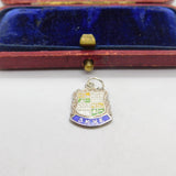 Sterling Silver & Enamel Skye Shield Charm Pendant Vintage c1970