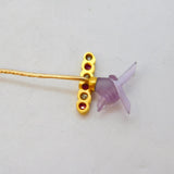 Victorian 18ct Gold, Ruby, Diamond & Amethst 'Manus Dei' Stick Pin Antique