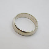 Sterling Silver Rounded 6mm Wide Wedding Band Ring Modern c1990 Size U