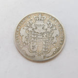 King George IV .925 Silver Half Crown Coin Antique 1826 Fair/Fine Condition