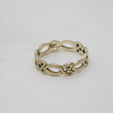 Sterling Silver Celtic Pattern Band Ring Vintage c1970 Size P