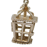 Sterling Silver Lantern Charm Pendant Vintage c1970