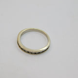 Sterling Silver Channel Set Spinel Half Eternity Ring Vintage c1970 Size L 1/2