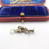Sterling Silver Man Up a Lamp-Post Charm Pendant Vintage c1970
