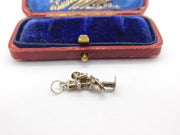 Sterling Silver Man Up a Lamp-Post Charm Pendant Vintage c1970