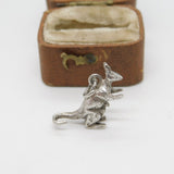 Sterling Silver Kangaroo Charm Pendant Vintage c1970