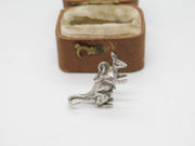 Sterling Silver Kangaroo Charm Pendant Vintage c1970