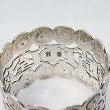 19th Century Chinese Sterling Silver Napkin Ring Antique c1890 Wang Hing