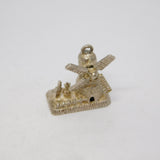 Sterling Silver Windmill Charm Pendant Vintage c1970