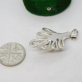 Sterling Silver Grape Vine Drop Charm Pendant Vintage c1970