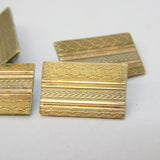 Art Deco Pair of 9ct Gold on Sterling Silver Gents Cufflinks Antique c1920a