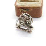 Sterling Silver Water Mill Charm Pendant Vintage c1970