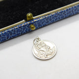 Sterling Silver St Christopher Saint of Travel Charm Pendant Vintage c1970