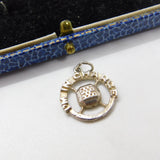 Sterling Silver 'I'm In Charge' Circular Charm Pendant Vintage c1970