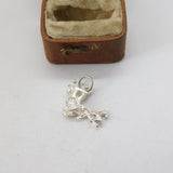 Sterling Silver Horse & Carriage Charm Pendant Vintage c1970