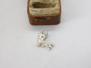 Sterling Silver Horse & Carriage Charm Pendant Vintage c1970