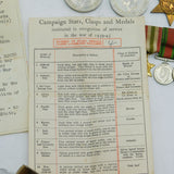 WWII Period Four-Piece Medal Group Major C.P Costehoe Antique c1940s