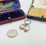 Sterling Silver Trio of Love Rings Charm Pendant Vintage c1970