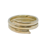 Sterling Silver Layered Swirl Band Ring Vintage c1970 Size R
