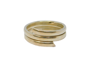 Sterling Silver Layered Swirl Band Ring Vintage c1970 Size R