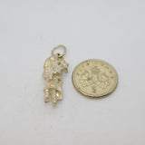 Sterling Silver Piper With Bagpipes Charm Pendant Vintage c1970s