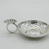 Sterling Silver Floral Pattern 'Tastevin' Wine Cup Vintage 1983 Sheffield