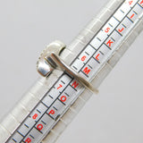 Sterling Silver 9 Spinel Curved Crossover Studio Ring Modern c1990 Size M 1/2