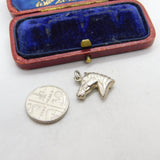 Sterling Silver Horse Head Charm Pendant Vintage c1970