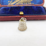 Sterling Silver Thimble Charm Pendant Vintage c1970