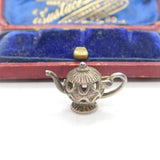 Sterling Silver Openable Little Teapot Charm Pendant Vintage c1970