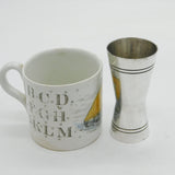 Bonzer Silver Plated Double-Ended Shot Measure Jigger Antique c1930s Art Deco