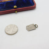Sterling Silver Cannes Travel Shield Charm Pendant Vintage c1970