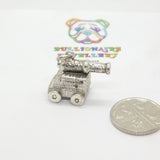 Sterling Silver Cannon On Stand Charm Vintage c1960