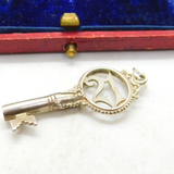 Sterling Silver Commemorative 21st Birthday Key Charm Pendant Vintage c1970