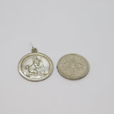 Sterling Silver St Christopher Travel Charm Pendant Vintage c1970