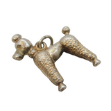 Sterling Silver Poodle Dog Charm Pendant Vintage c1970s