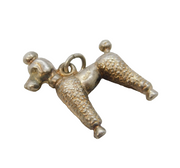 Sterling Silver Poodle Dog Charm Pendant Vintage c1970s