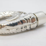 Victorian Sterling Silver Novelty Rams Horn Scent Bottle Antique 1890 Birmingham