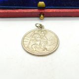 Sterling Silver St Christopher Charm Pendant Vintage c1970